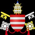 Glossy glass coat of arms of Pope Paul IV,