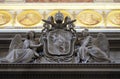Coat of arms of Pope Pius IX, basilica of Saint Paul Outside the Walls, Rome, Italy Royalty Free Stock Photo