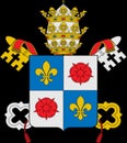 Glossy glass coat of arms of Pope Urban IV