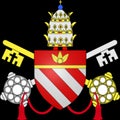 Glossy glass coat of arms of Pope Urban VII