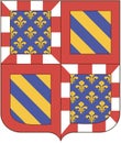 Coat of arms of the province of Burgundy. France.