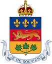 Coat of arms of the province of Quebec. Canada