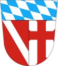 Coat of arms of the Regensburg district. Germany