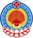 Coat of arms of the Republic of Kalmykia. Russia