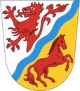 Coat of arms of the Rottal Inn area. Germany