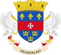 Coat of arms of Saint BarthÃÂ©lemy. Guadeloupe. Royalty Free Stock Photo