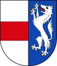 Coat of arms of Sankt Poelten in Lower Austria of Austria Royalty Free Stock Photo