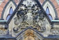 Coat of Arms sculpture above the entrance of East Block Parliament Buildings