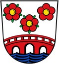 Coat of arms of Simbach am Inn. Germany.