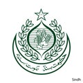 Coat of Arms of Sindh is a Pakistan region. Vector emblem