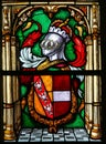 Coat of Arms - Stained Glass in Bruges Royalty Free Stock Photo