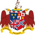 Coat of arms of the state of Alabama. America. USA