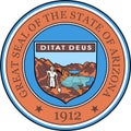 Coat of arms of the state of Arizona. America. USA