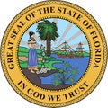 Coat of arms of the state of Florida. America. USA