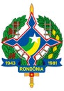 Coat of arms of the state of Rondonia. Brazil Royalty Free Stock Photo