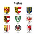 Coat of arms of the states of Austria, All Austrian regions emblem