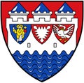 Coat of arms of the Steinburg district. Germany.
