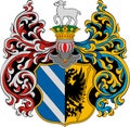 Coat of arms of Szeged in Csongrad County of Hungary Royalty Free Stock Photo