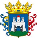 Coat of arms of Szekesfehervar in Fejer County of Hungary