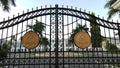 Coat of arms of Timor-Leste on Metal Gate in Dili.