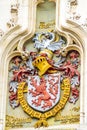 Coat of arms at Tolhuis (Toll House) Bruges Belgium Royalty Free Stock Photo