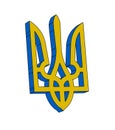 Ukraine Trident Emblem In 3D