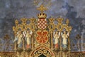 Coat of arms of the Triune Kingdom of Croatia, Slavonia and Dalmatia surrounded by angels Royalty Free Stock Photo