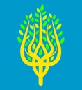 Coat of arms of Ukraine as a tree Royalty Free Stock Photo
