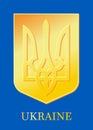 The coat of arms of Ukraine. Vector icon
