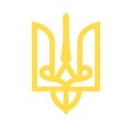 Coat of arms of Ukraine yellow icon