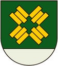 Coat of arms of the urban-type settlement Kalnciems.Latvia