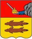 Coat of arms of the urban village of Lalsk. Kirov region. Russia