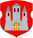 Coat of arms of an urban village of Ulla. Belarus