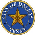 Coat of arms of the USA city of DALLAS, TEXAS Royalty Free Stock Photo