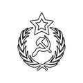 coat of arms of the USSR icon. Element of Communism Capitalism for mobile concept and web apps icon. Outline, thin line icon for