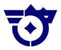 Coat of arms of the village of Ikeda. Gifu Prefecture. Japan