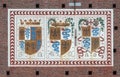 Coat of arms of the Visconti family. Sforza Castle, Milan, Italy Royalty Free Stock Photo