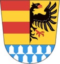 Coat of arms of the Weissenburg-Gunzenhausen area. Germany