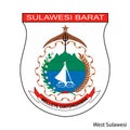 Coat of Arms of West Sulawesi is a Indonesian region. Vector emb