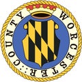 Coat of Arms of Worcester County. America. USA