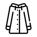 Coat clothes waterproof line icon vector illustration