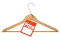 Coat hanger and price tag