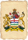 Coat of the provinces of Canada on vintage felt. In high quality. In high quality.