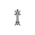 Coat Rack line icon Royalty Free Stock Photo