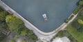 Coate water country park diving board in Swindon Royalty Free Stock Photo