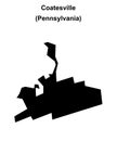 Coatesville outline map Royalty Free Stock Photo