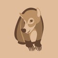 Coati vector illustration style Flat Royalty Free Stock Photo