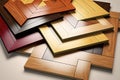 coating parquet wooden types Few planks wooden parquet ofr Stack