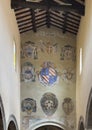 Coats of arms in the Church of Saint Roch in Pitigliano, Tuscany, Italy Royalty Free Stock Photo