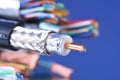 Coaxial cable close-up Royalty Free Stock Photo